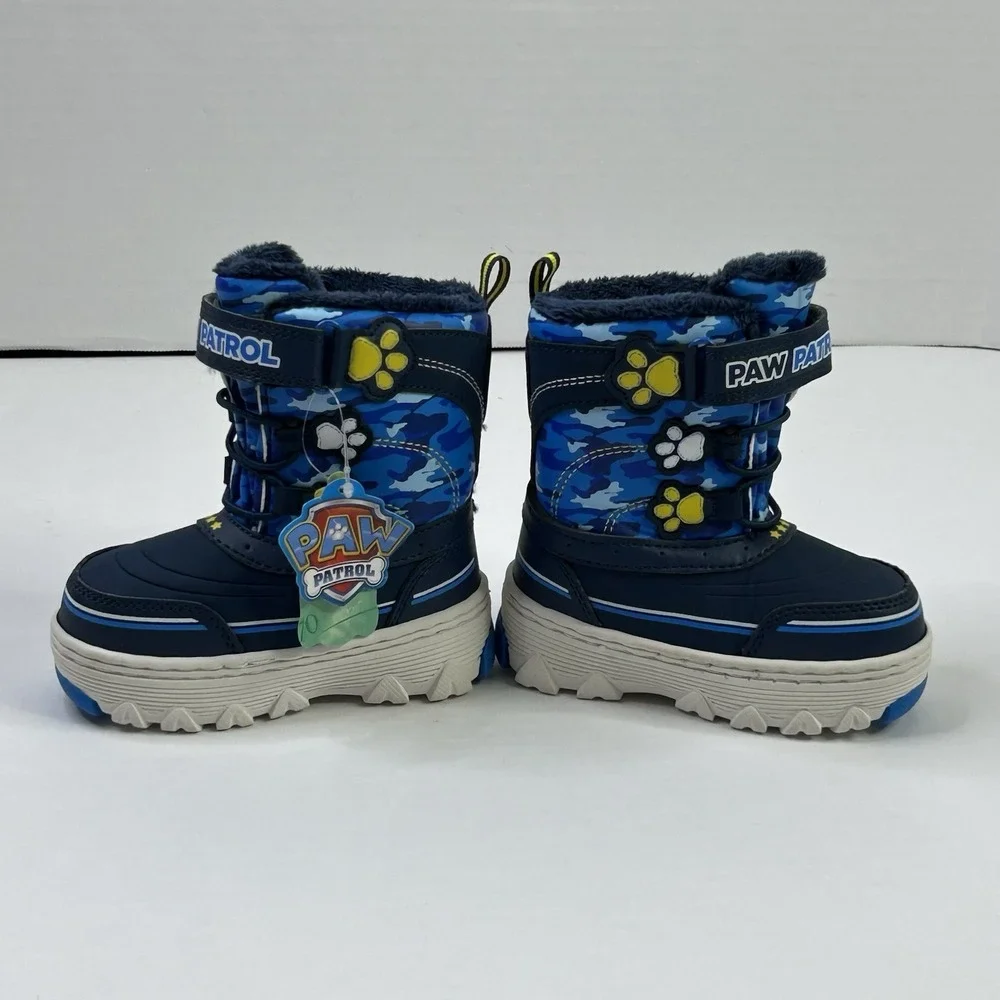 Nickelodeon Paw Patrol Chase + Marshall Dogs‎ Toddler Boys 6 Snow Boots New Blue